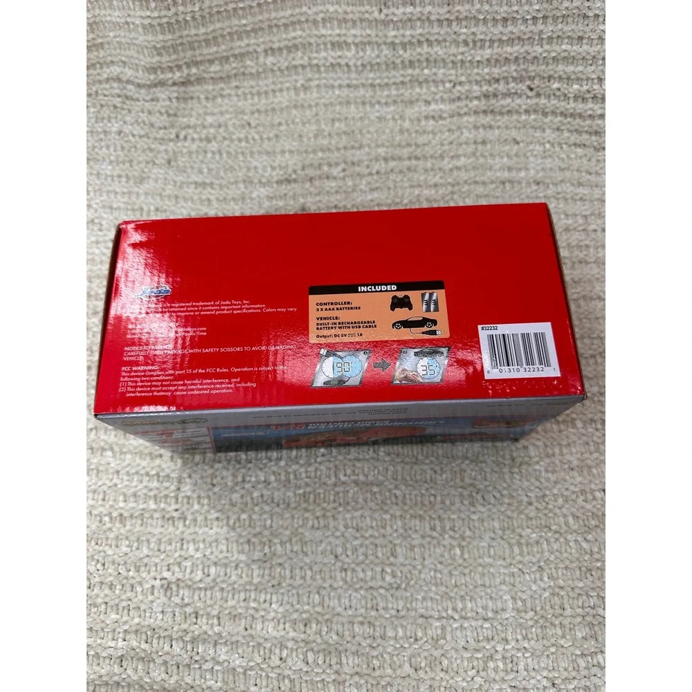 Jada Disney Pixar Cars Lightning McQueen RC Car Red USB‎ Rechargeable Kids Toy